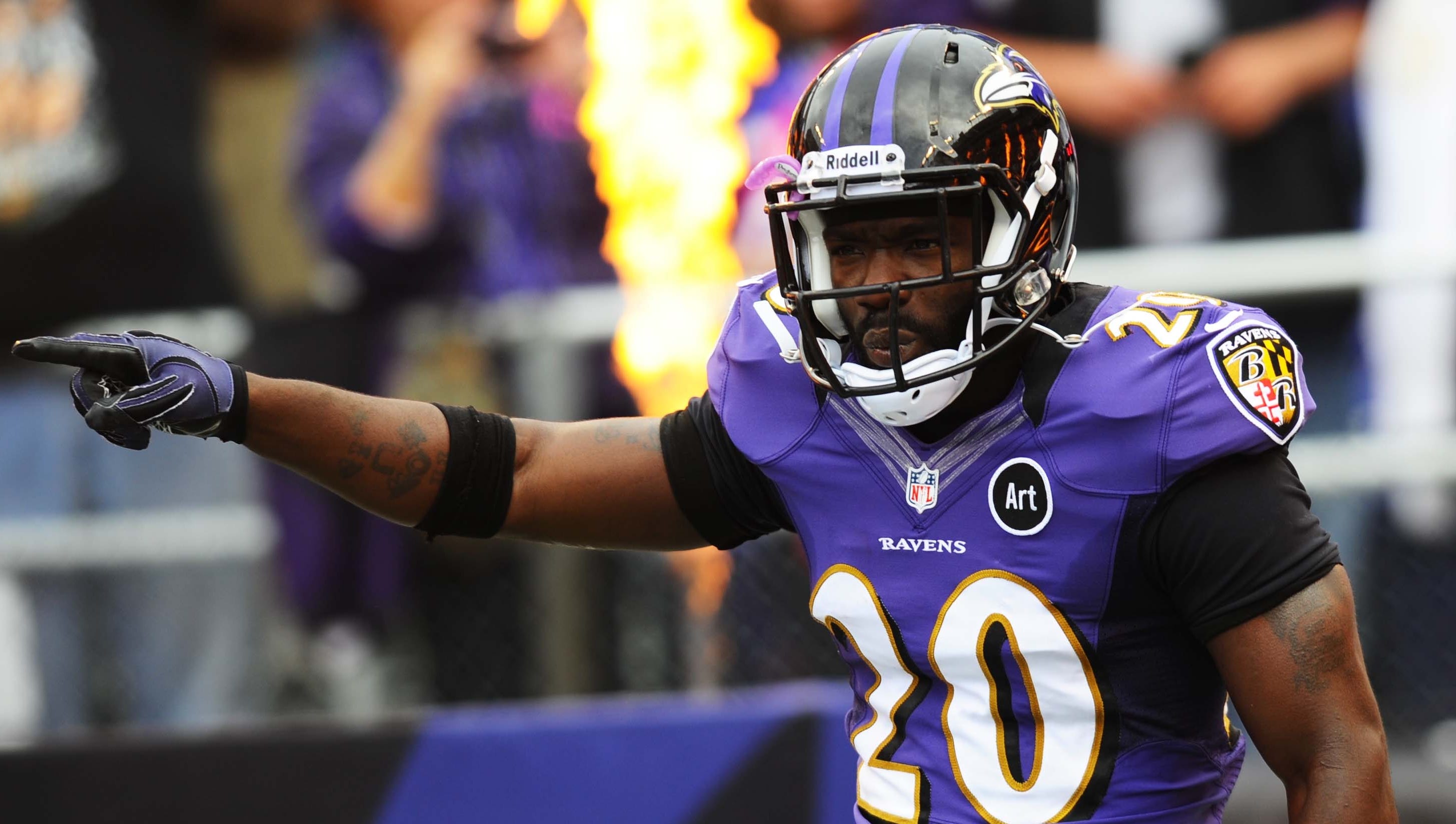 ed reed signed helmet