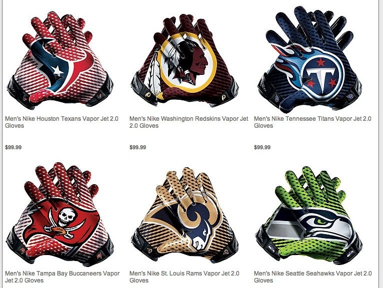 selling those hideous wide receiver gloves