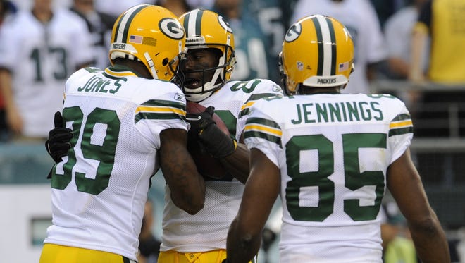James Jones (89) and Greg Jennings have been teammates since 2007.