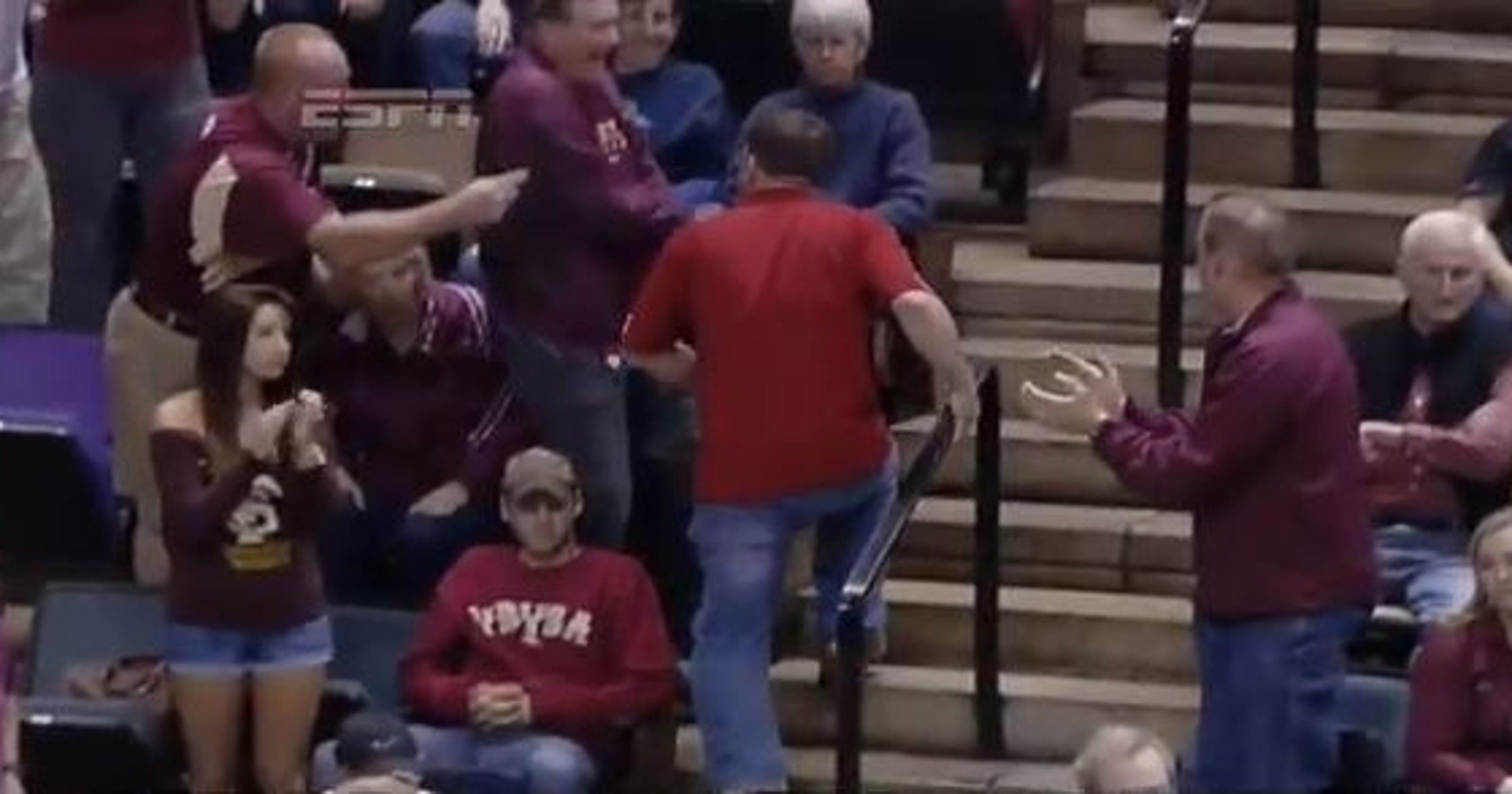 Fan gets ejected for throwing a bottle at a referee, endures walk of shame