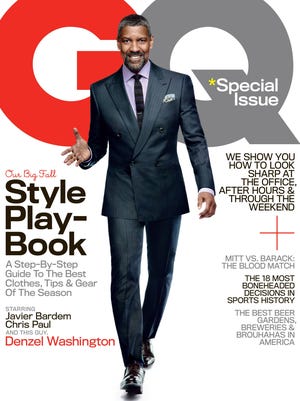 Denzel Washington covers the October issue of 'GQ.' 
