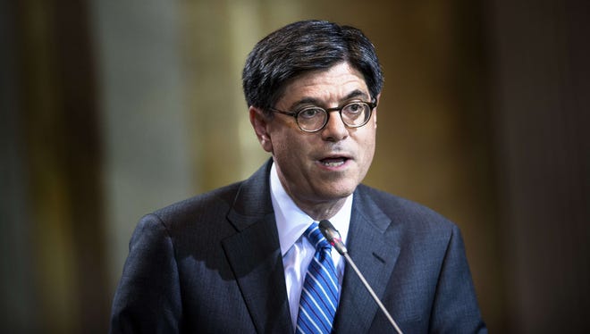 Secretary of the Treasury Jack Lew speaks during a press conference on July 11 in Washington D.C. On Wednesday, Lew spoke at the Delivering Alpha conference in New York and praised the reforms in the Dodd-Frank act.