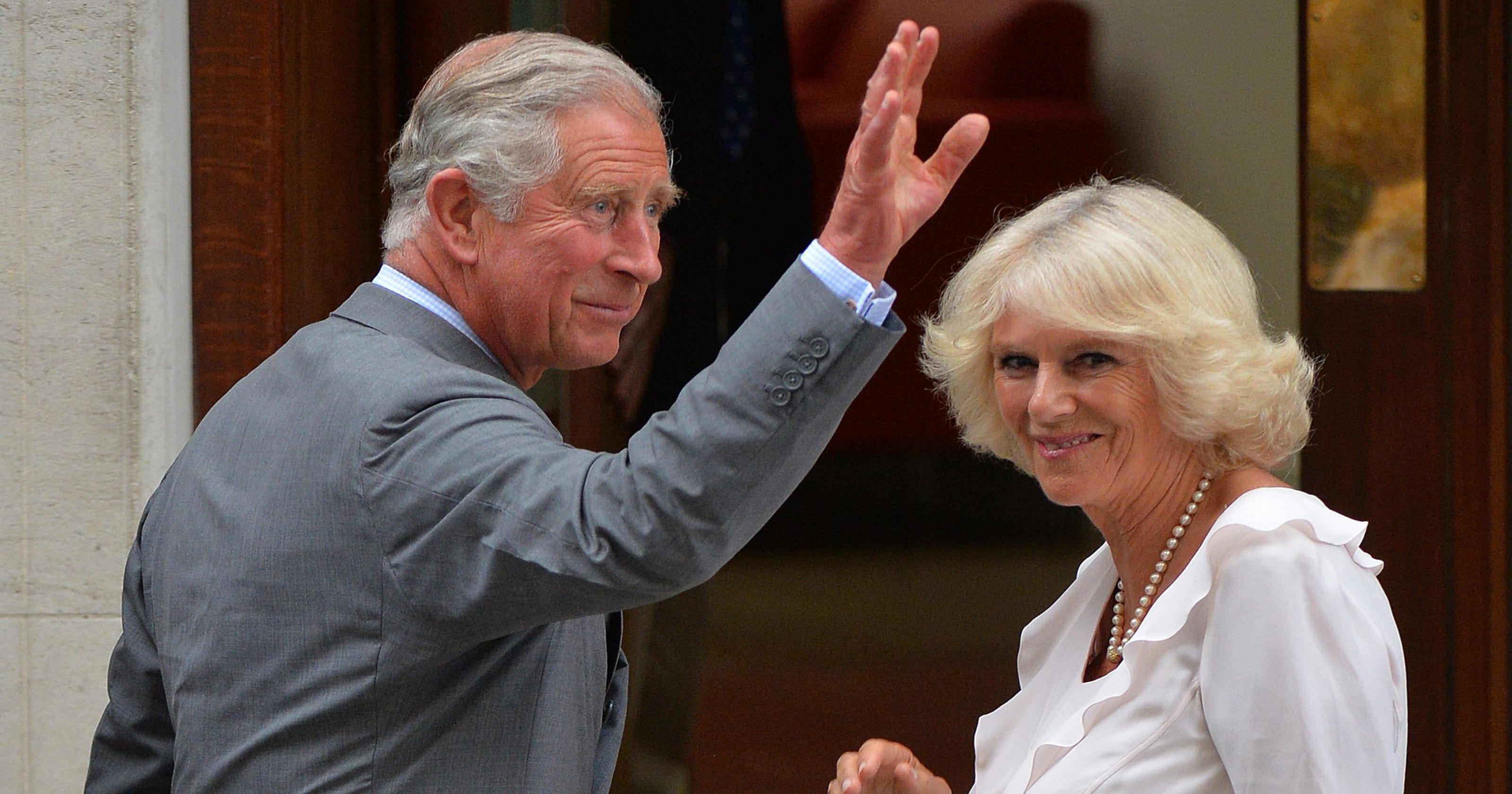 Prince Charles, Camilla arrive to visit his first grandchild