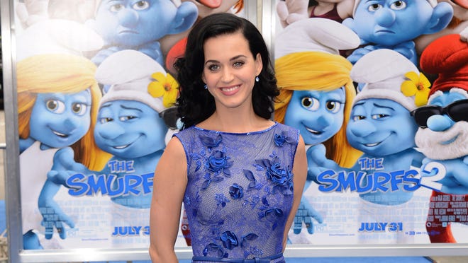 Singer Katy Perry arrives at the world premiere of "The Smurfs 2" in Los Angeles.