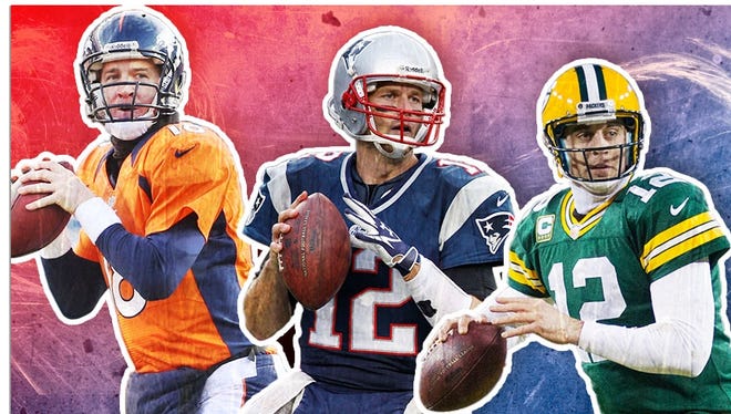 Peyton Manning, Tom Brady and Aaron Rodgers will be among the first quarterbacks drafted in all leagues.