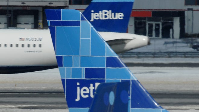 JetBlue at New York's JFK International Airport on Feb. 18, 2007.