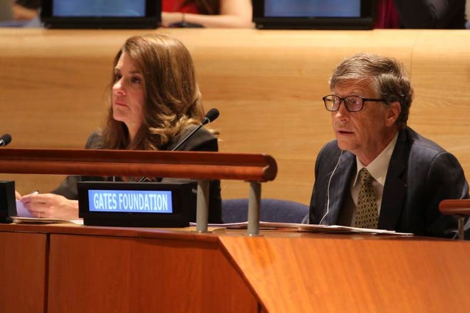 
Bill and Melinda Gates at the Millennium Development Goals event on Sept. 25 at U.N. headquarters. 
