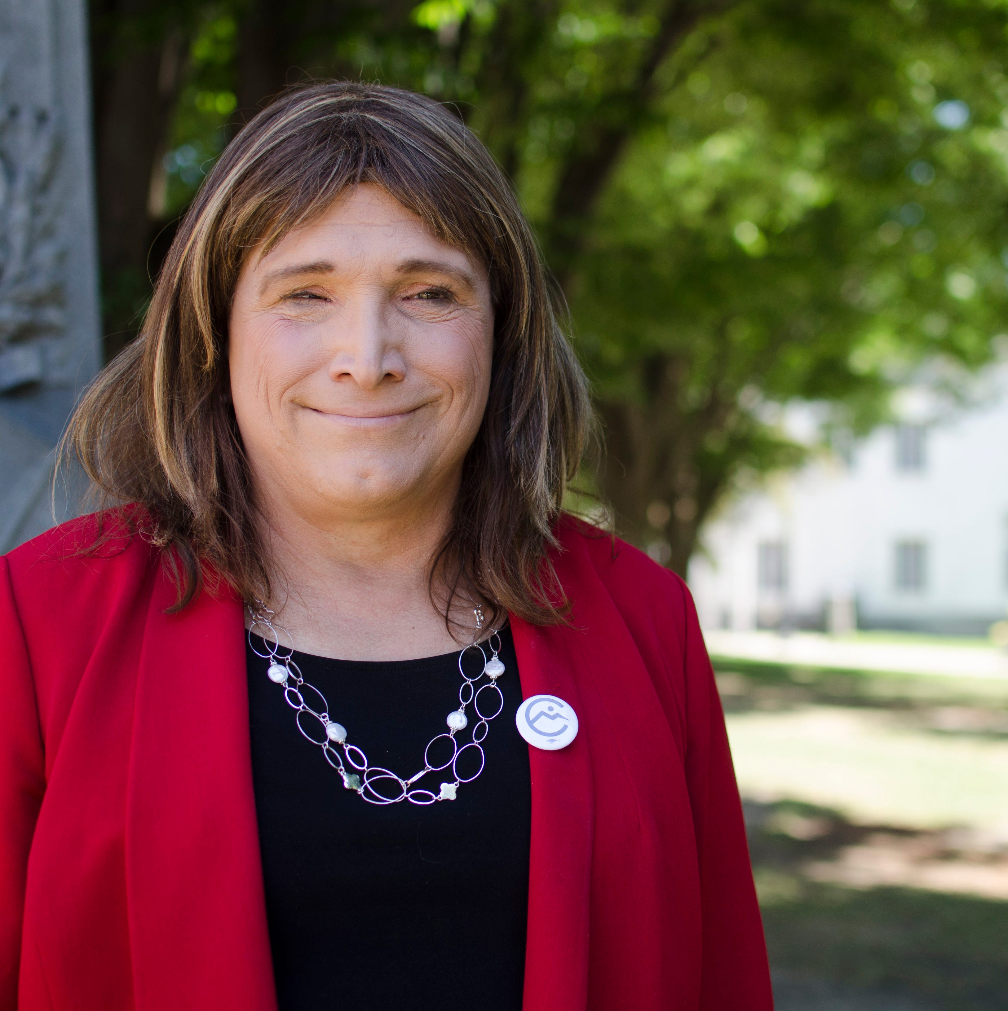 Christine Hallquist, a Democratic candidate for governor, is pictured in Burlington on July 19, 2018.
