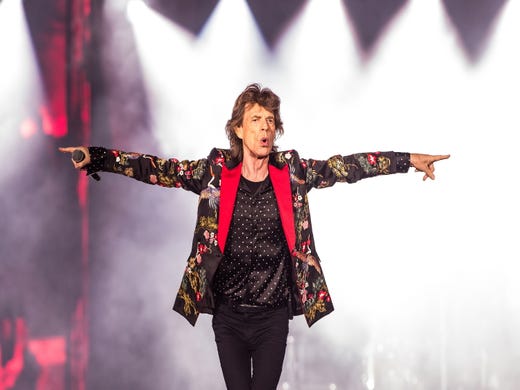 NANTERRE, FRANCE - OCTOBER 19: Mick Jagger of The Rolling Stones performs live on stage at U Arena on October 19, 2017 in Nanterre, France. (Photo by Brian Rasic/WireImage) ORG XMIT: 775059905 ORIG FILE ID: 863227756