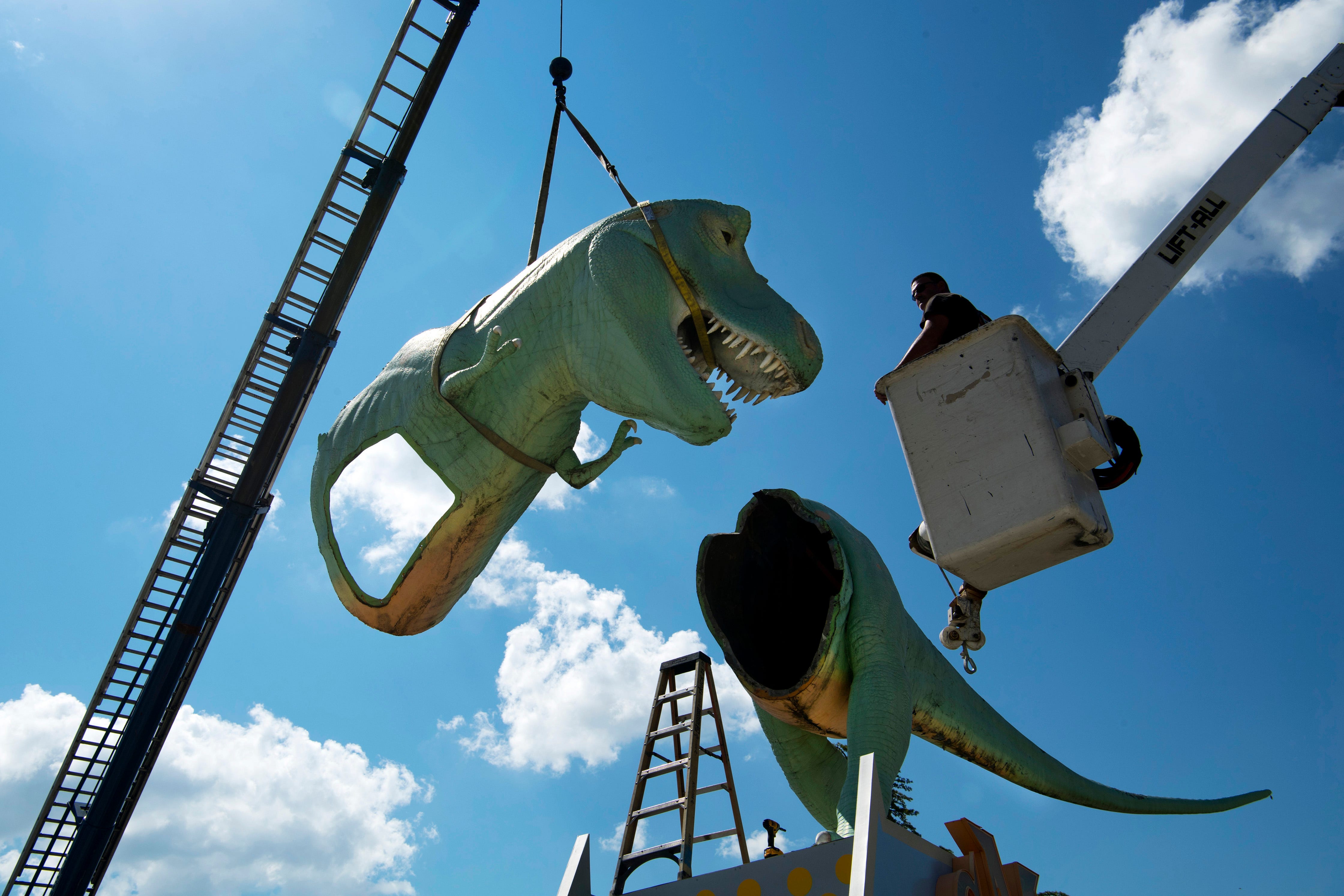 Millie, Children's Museum of Evansville's dinosaur, enters hibernation