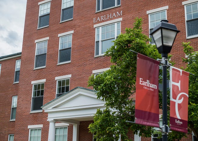 Earlham Hall is seen on the Earlham College campus on July 26, 2018.