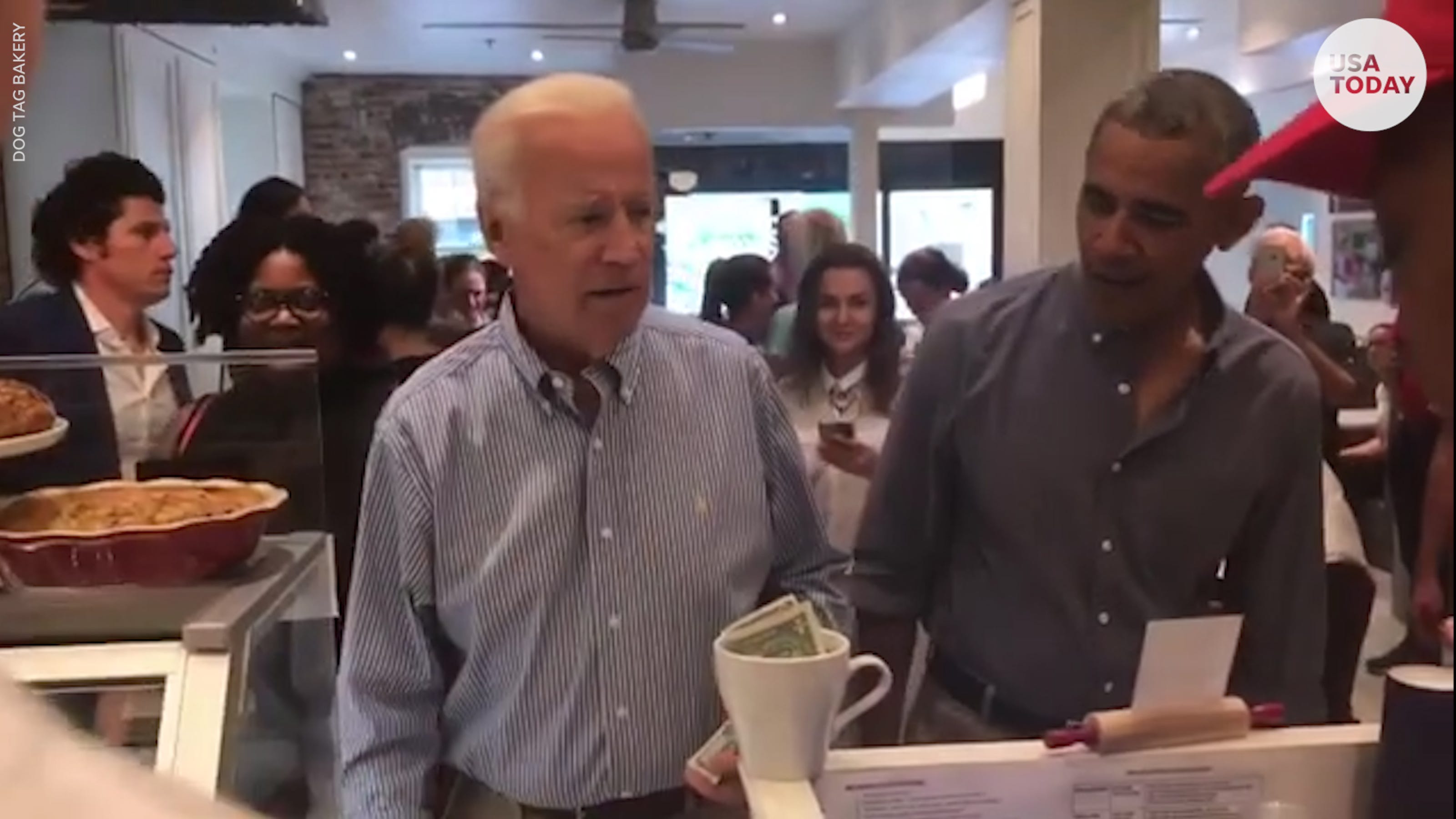 BFFs Obama and Biden spotted at D.C. bakery
