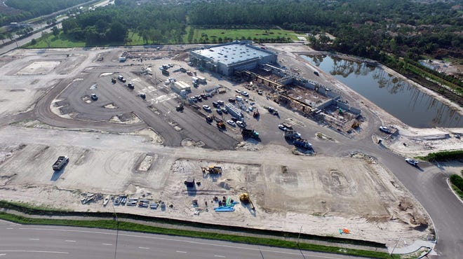 Sprouts Farmers Market will anchor Logan Landings retail center under construction on the corner of Logan Boulevard, bottom, and Immokalee Road, upper left, in North Naples.