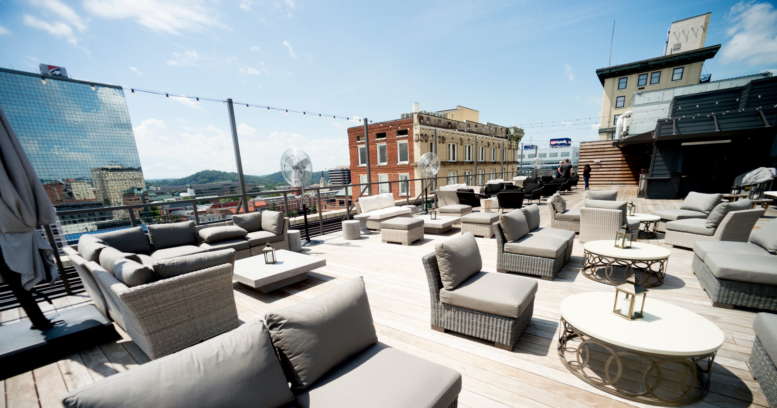Hyatt rooftop bar on Gay Street offers stunning Knoxville views