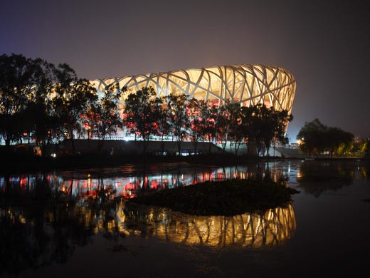 The National Stadium, known as the Bird's Nest.