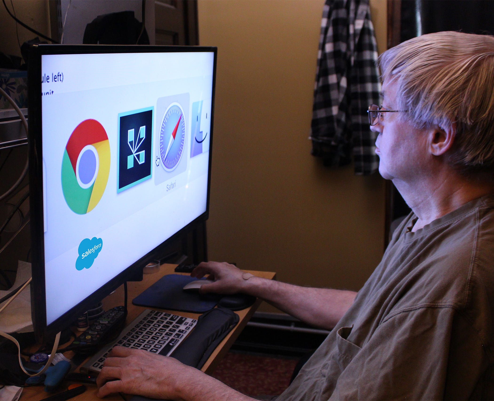 Robert Taylor is one of four people in the inaugural Salesforce training class that Bosma Enterprises offers.