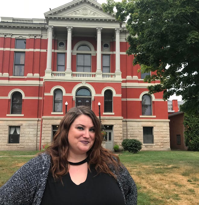 Jenn Carpenter of Grand Ledge, at the 1885 Eaton County Courthouse, is author of "Haunted Lansing," and the brainchild behind A Festival of Oddities, planned for Saturday, Sept. 5 in Charlotte.