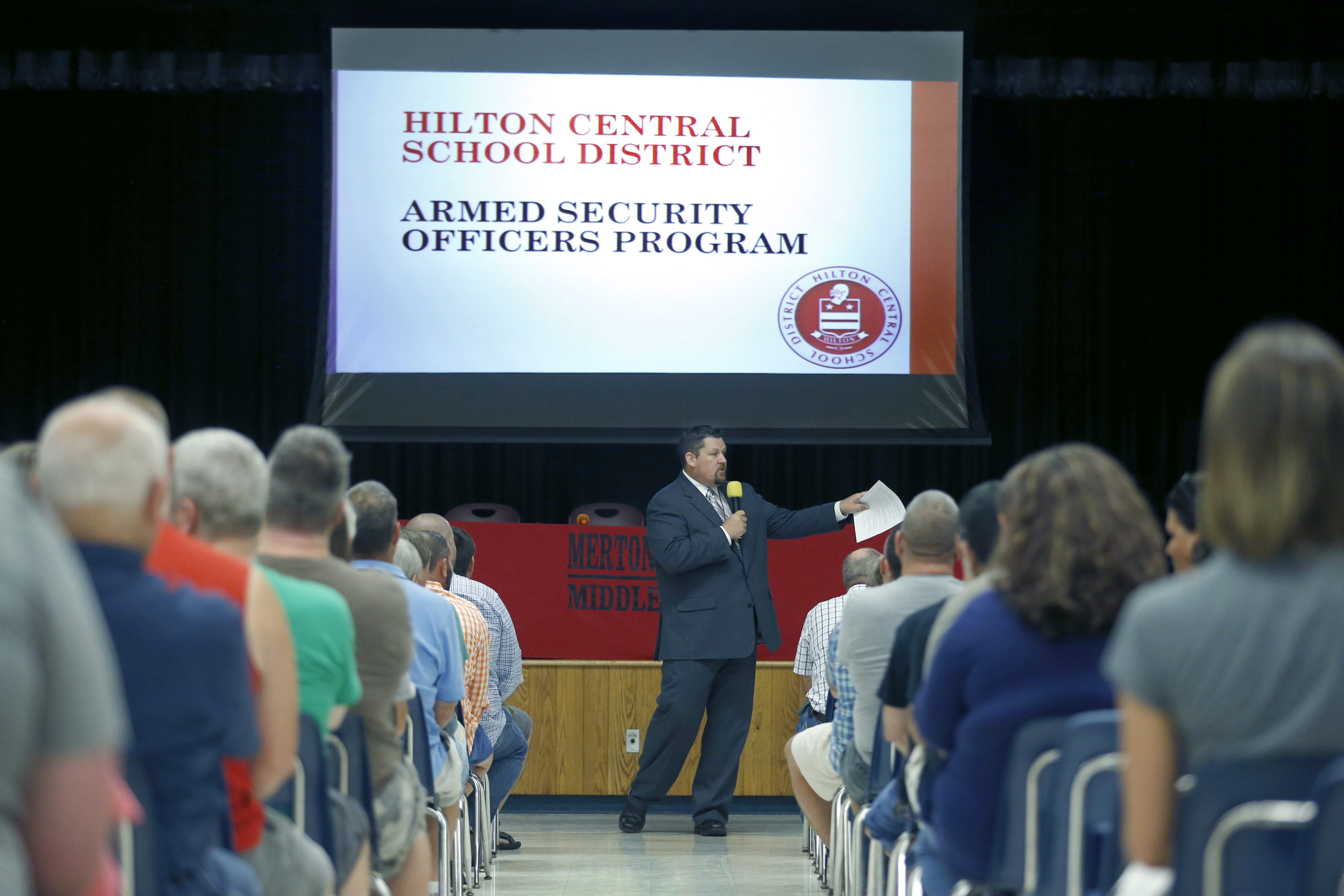 5 takeaways from Hilton&apos;s public meeting on armed guards at schools