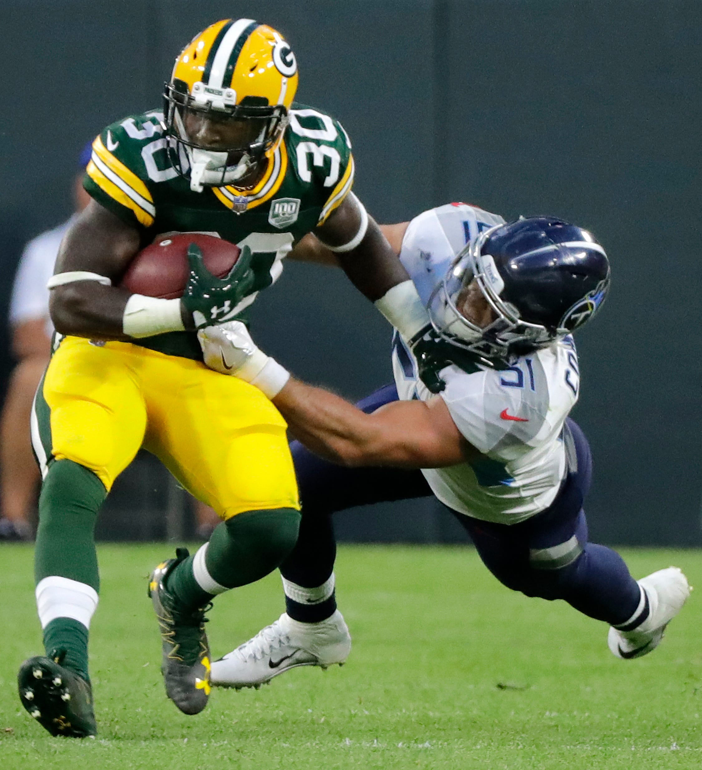 Packers' Jamaal Williams accuses Steelers LB Vince Williams of injuring ankle, dirty play