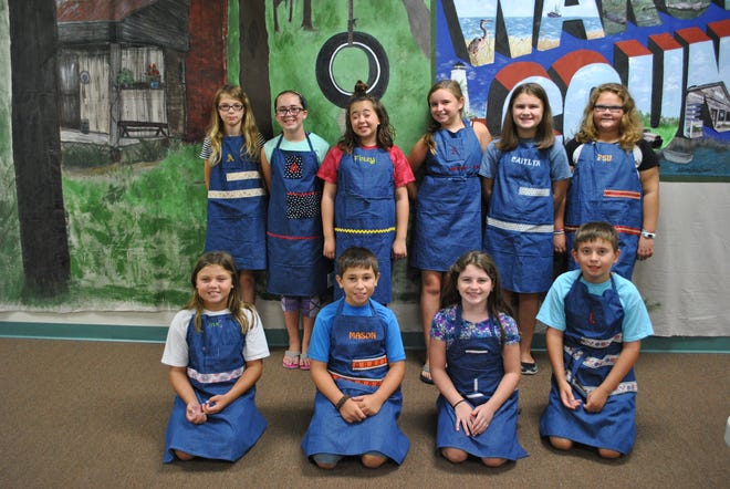 Aprons were just one of the many handmade items campers in our Sew Much Fun day camp learned to make this summer.