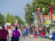 Fair goers line up at the various food vendors at the Indiana State Fair, Friday, Aug. 10, 2018, on the Chevrolet Free Stage.