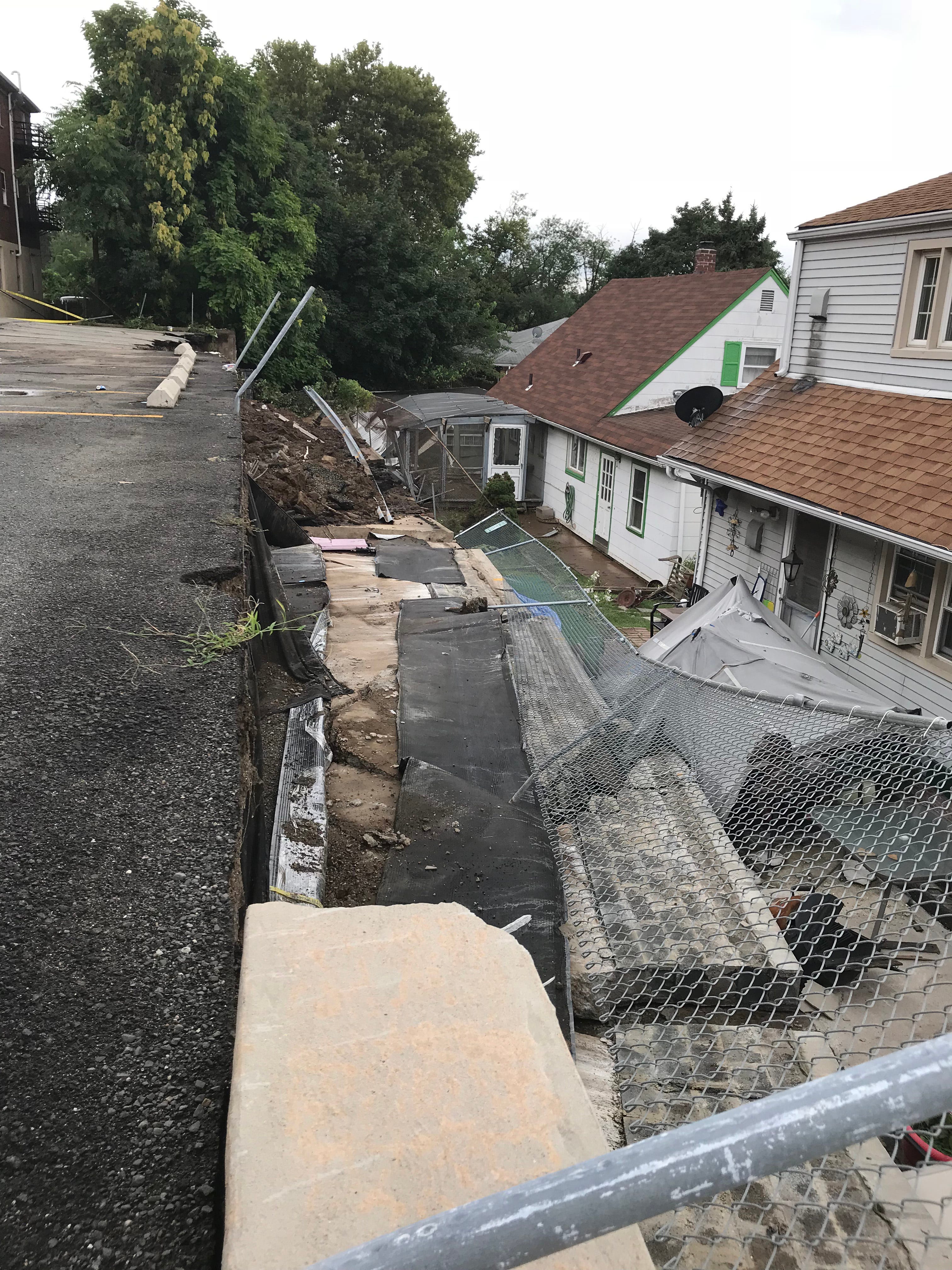 Retaining Wall Collapses In Fairview Near Evacuated Apartments