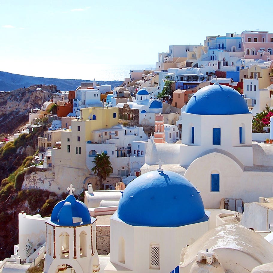 The picture-perfect village of Oia in Santorini, resting a thousand feet high above a volcanic crater, is a dream come true for photographers and sunset watchers.