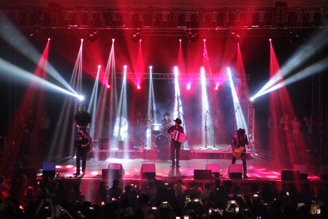 Calibre 50 will perform at Milwaukee's Mexican Fiesta in 2018. In this photo, Calibre 50 is seen performing in Milwaukee at The Rave in 2016.