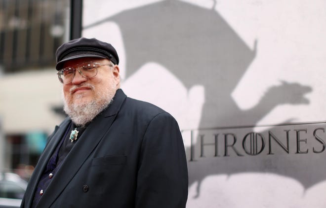 Author George R.R. Martin arrives at the premiere for the third season of the HBO television series "Game of Thrones" at the TCL Chinese Theatre in Los Angeles.