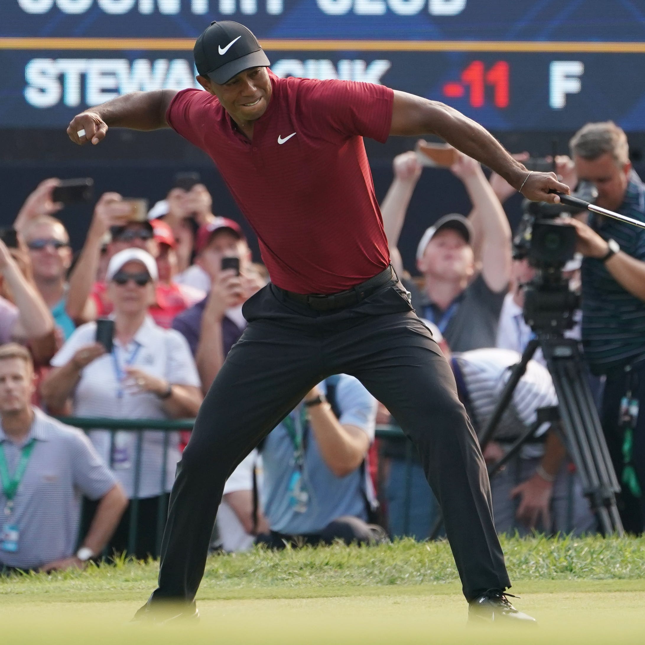 Tiger Woods had his best finish at a major in nine years.