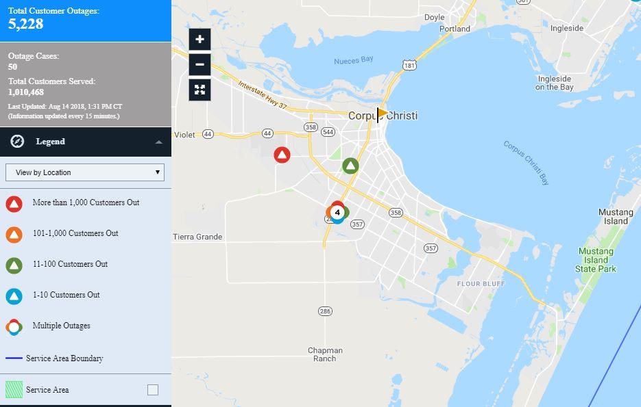AEP restoring power for more than Corpus Christi customers