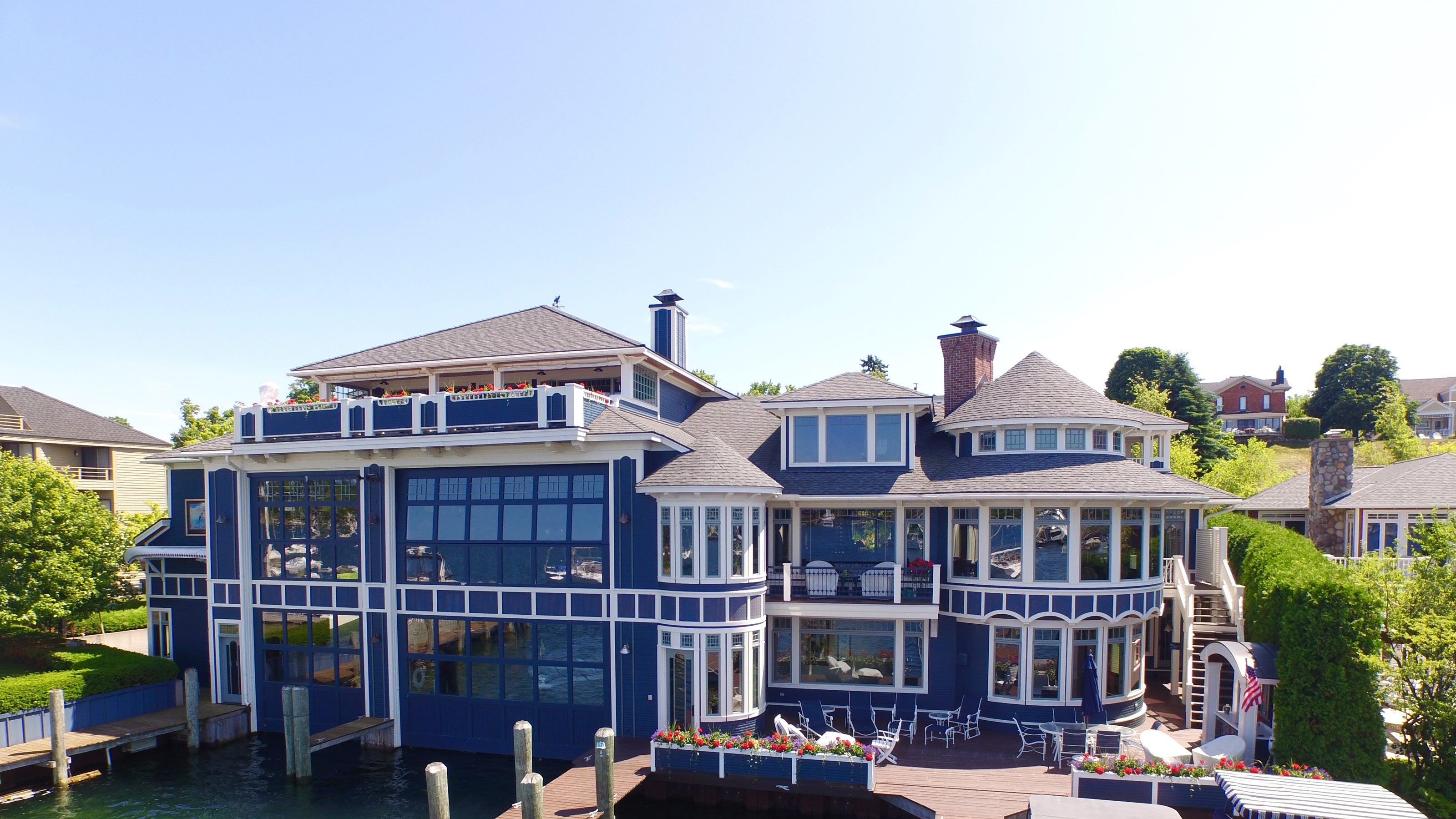 6.8M Charlevoix mansion has insane boathouse, views