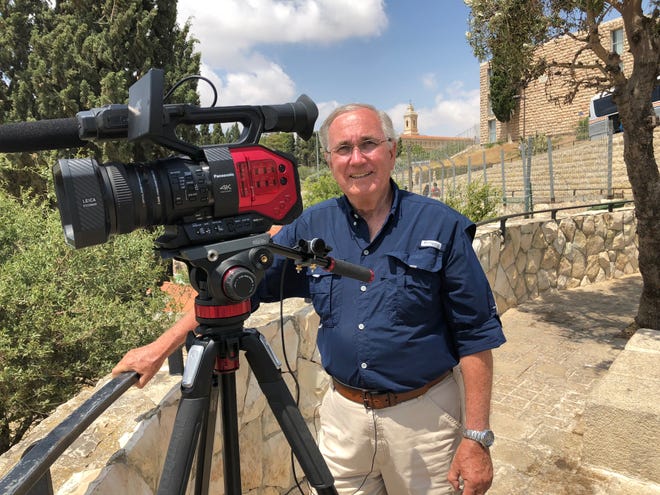 Ken Nelson atop the Mount of Olives in Jerusalem.