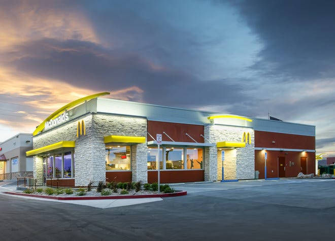 File art of a McDonald's restaurant in Las Vegas.