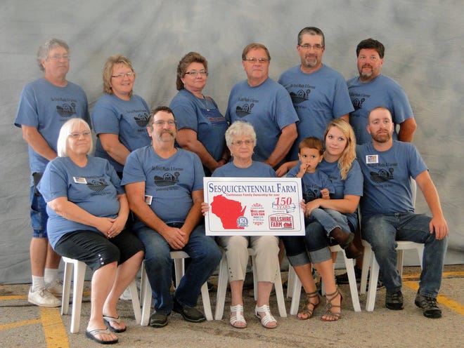 The Pattersons are one of many families that travel tot the Wisconsin State Fair to attend the Century and Sesquicentennial Farm family breakfast and to celebrate generations of ownership on family farms. This year 118 such properties will be honored.