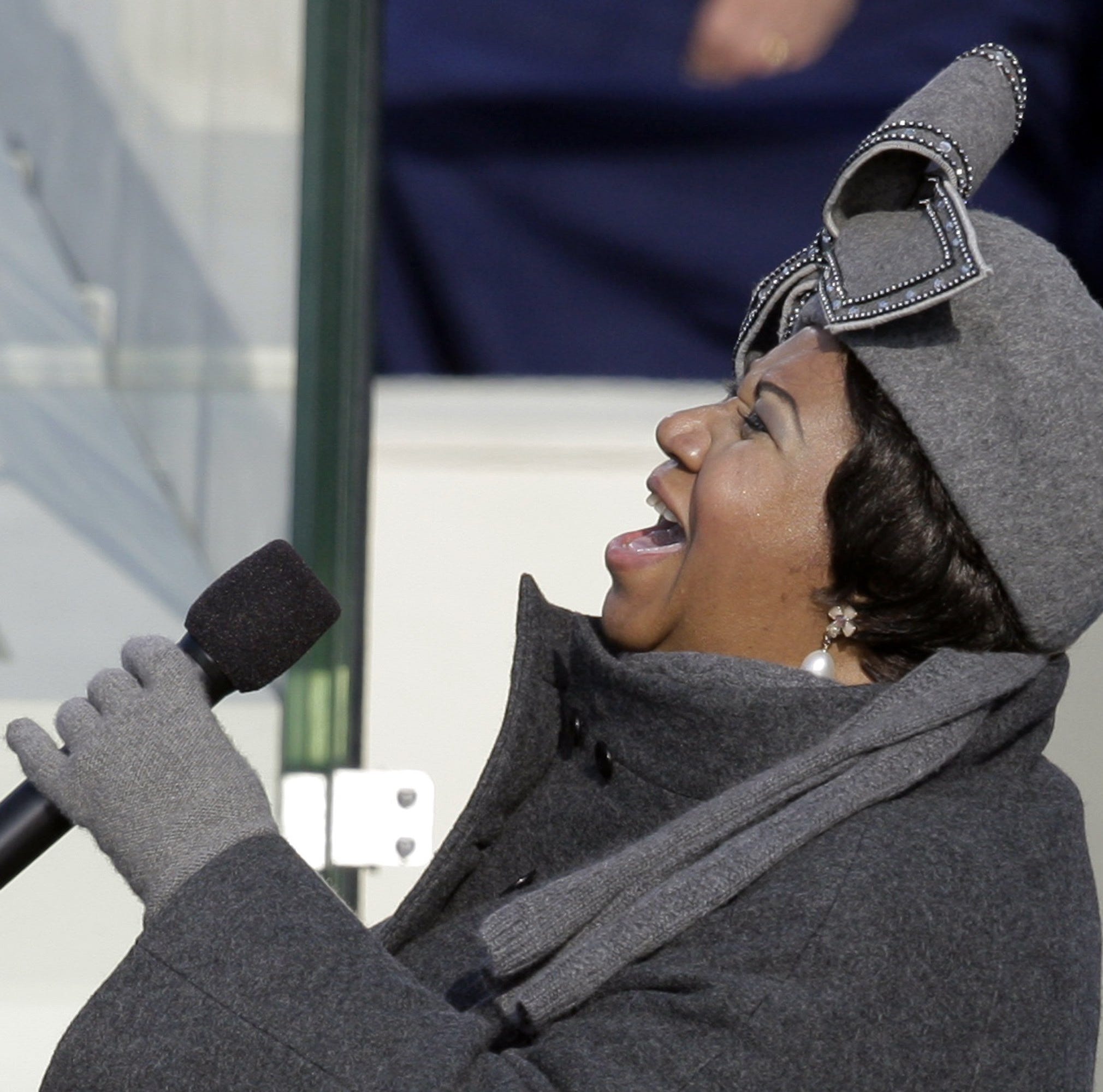 Aretha Franklin performs during the inauguration ceremony at the U.S. Capitol in Washington, Tuesday, Jan. 20, 2009.