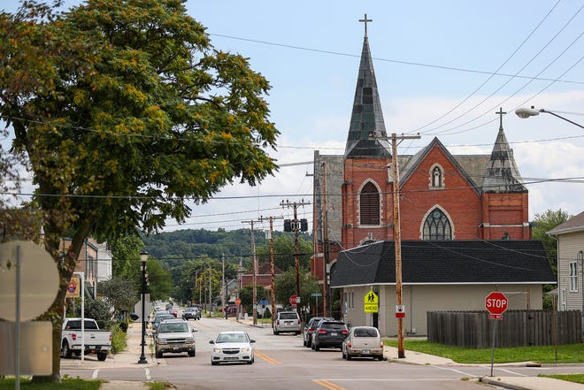 A Catholic church is seen in Mishawaka, Ind., Thursday, Aug. 16, 2018. Rev. Kevin Rhoades, bishop of the Fort Wayne-South Bend Catholic Diocese, was named in a recently-released Grand Jury report that details sexual abuse allegations against more than 300 Roman Catholic priests in Pennsylvania. Rhoades was made aware of -- and reported -- sexual abuse allegations against two Roman Catholic priests, but warned in both cases that a "scandal" could arise if the information became public.