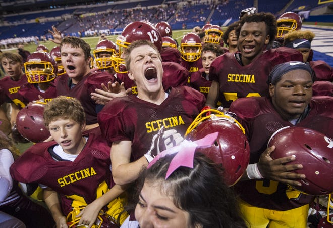 Welcome to another season of Indiana high school football. Last year, Scecina players serenaded fans with the school song after a victory at Lucas Oil Stadium, some more exuberantly than others.