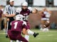 Alcoa's Zeke Rankin (96) makes the extra point with placeholder Walker Russell (1) during the football game against Grace Christian Academy on Thursday, August 16, 2018.