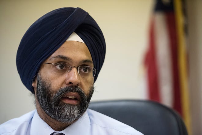 New Jersey Attorney General Gurbir Grewal at his Newark office on Friday, August 17, 2018.