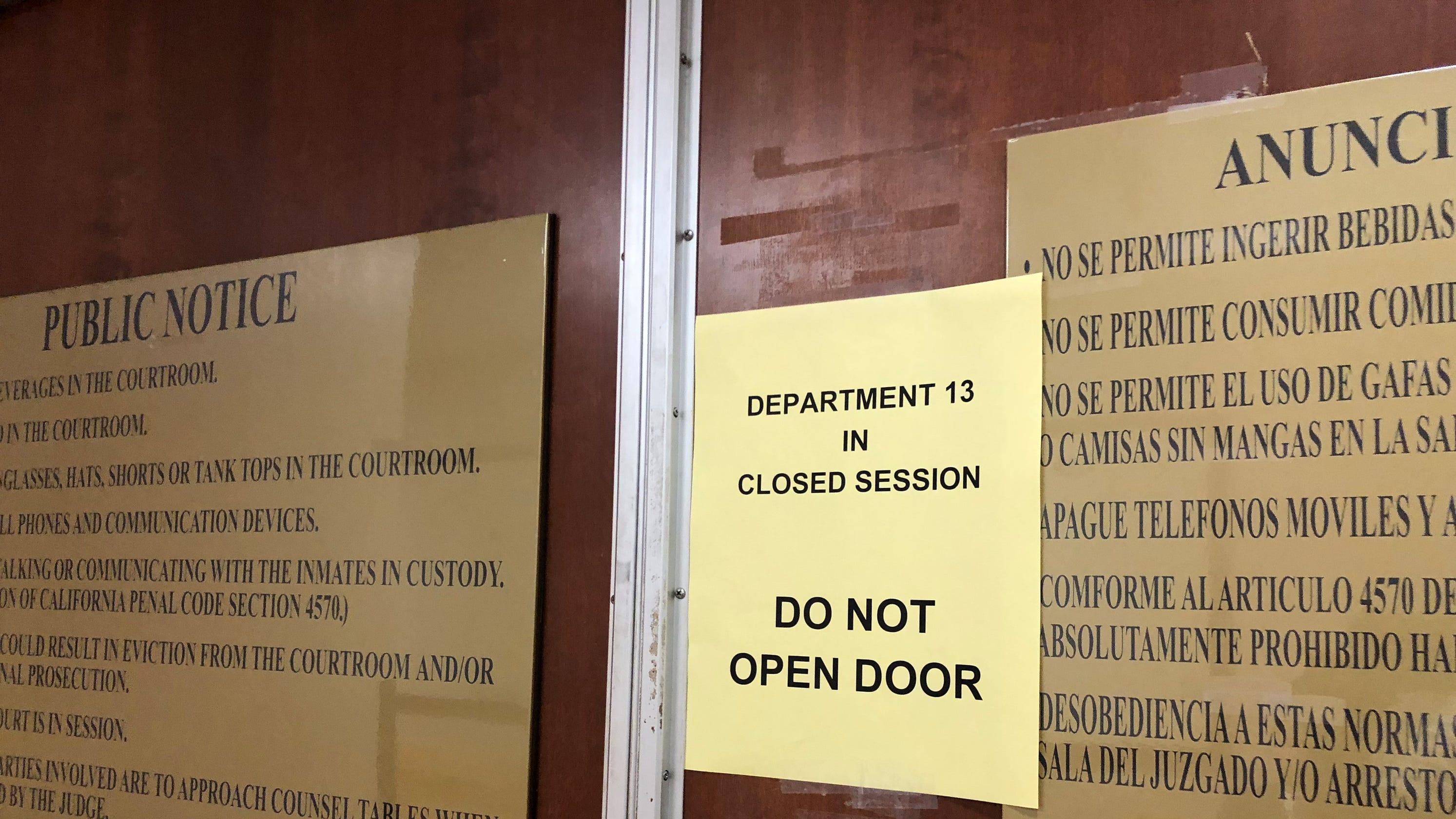 Tulare County judge denies public entrance during court hearing