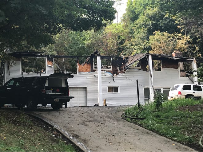 The house at 891 Springmill Road was a total loss after a Sunday night fire.