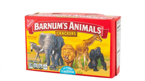 Boxes of Nabisco's animal crackers no longer show...