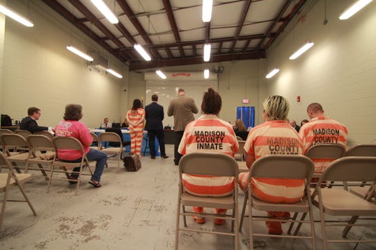 Limited space inside the Madison County Courthouse sends cases to a garage