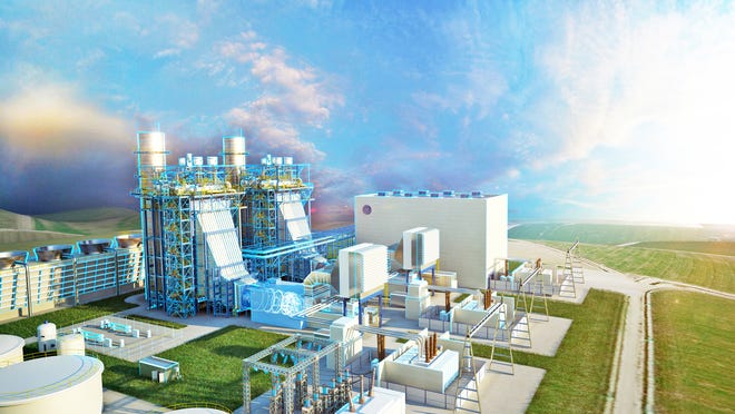 A rendering of DTE's new Blue Water Energy Center Center in East China Township.