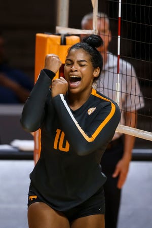 Outside hitter Breana Jeter had a .201 hitting percentage while averaging 2.27 points a set last season for the Lady Vols.