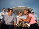 U.S. Reps. Ron DeSantis (left) and Brian Mast (center) speak with environmental advocate Jacqui Thurlow-Lippisch on Monday, Aug. 20, 2018, during a boat tour to see and discuss the algae crisis in the St. Lucie River.