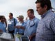 Alex Gillen (right of center), of Stuart, with Bullsugar.org, talks about algal blooms on the St. Lucie River with U.S. Rep. Ron DeSantis (far right) during a boat ride out of downtown Stuart on Monday, Aug. 20, 2018, on the St. Lucie River. DeSantis is campaigning for the Republican nomination for governor.