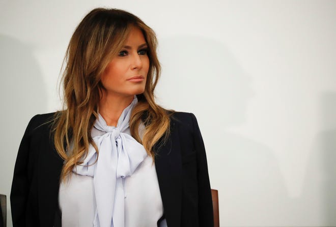 First lady Melania Trump attends the Federal Partners in Bullying Prevention  Summit in Rockville, Md., Aug. 20, 2018.