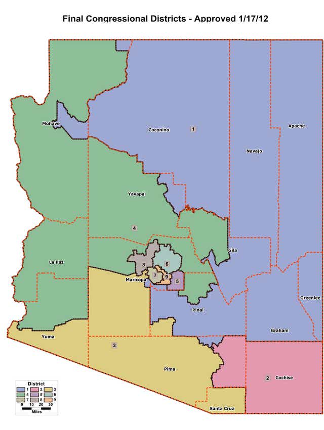 Arizona Congressional District Map Arizona congressional district map: What district am I in?